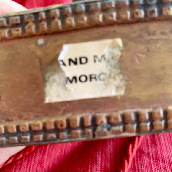 VINTAGE Morocco Copper/Brass Carved Metal Purse - Picture 7 of 8